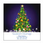 Decorated Christmas Tree Small Square Label